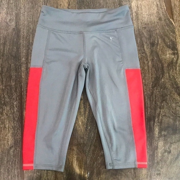 Danskin Now Other - Danskin Now Girls Leggings, M (7/8), Gray & Red/Pink